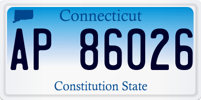 CT license plate AP86026