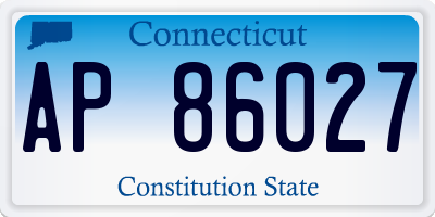 CT license plate AP86027