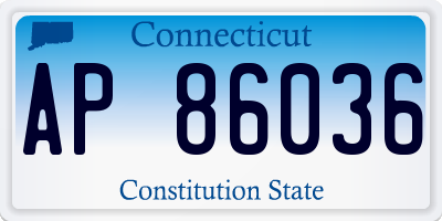 CT license plate AP86036