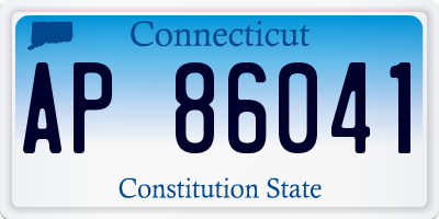 CT license plate AP86041