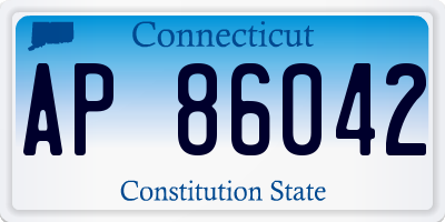 CT license plate AP86042
