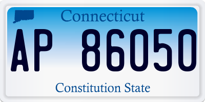 CT license plate AP86050
