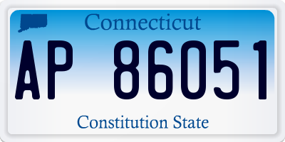 CT license plate AP86051