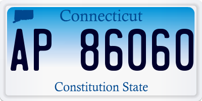 CT license plate AP86060