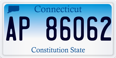 CT license plate AP86062