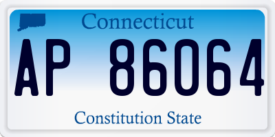 CT license plate AP86064