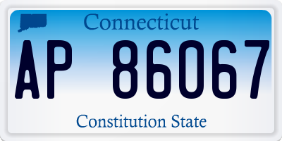 CT license plate AP86067