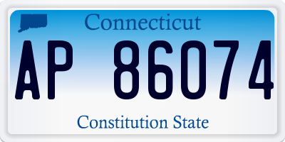 CT license plate AP86074