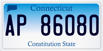 CT license plate AP86080