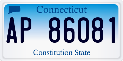 CT license plate AP86081