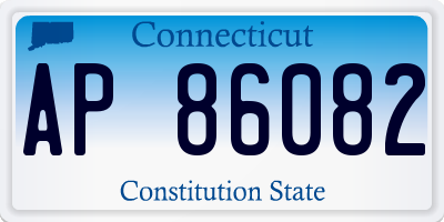CT license plate AP86082