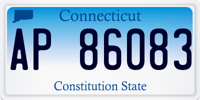 CT license plate AP86083