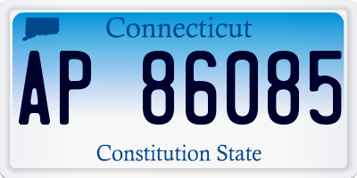 CT license plate AP86085