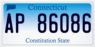 CT license plate AP86086