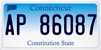 CT license plate AP86087