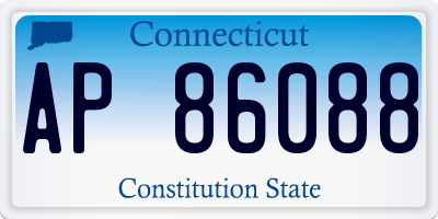 CT license plate AP86088
