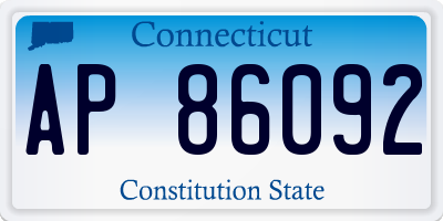 CT license plate AP86092