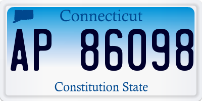CT license plate AP86098