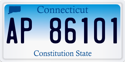 CT license plate AP86101