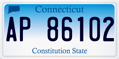 CT license plate AP86102