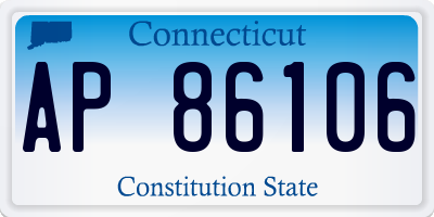 CT license plate AP86106