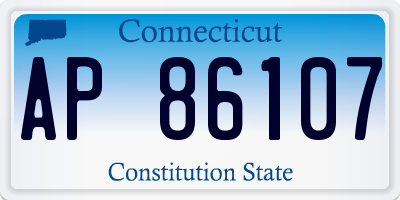 CT license plate AP86107