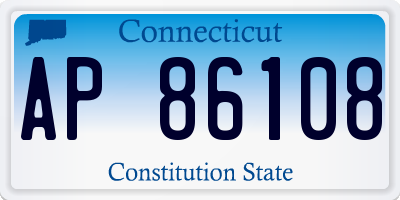 CT license plate AP86108