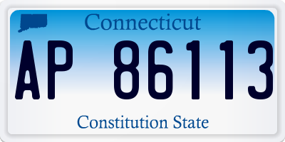 CT license plate AP86113