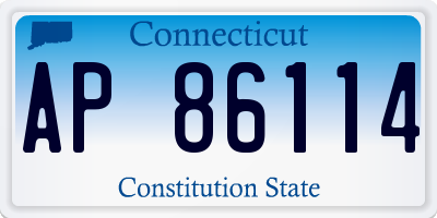 CT license plate AP86114