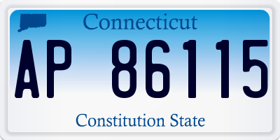 CT license plate AP86115