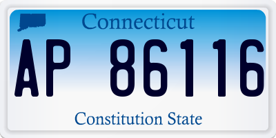 CT license plate AP86116