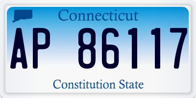 CT license plate AP86117