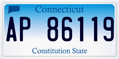 CT license plate AP86119