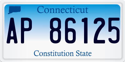 CT license plate AP86125