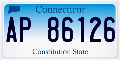 CT license plate AP86126