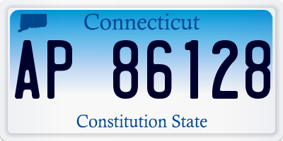 CT license plate AP86128