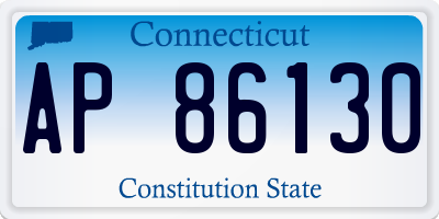 CT license plate AP86130