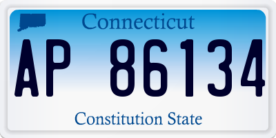 CT license plate AP86134