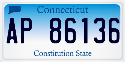 CT license plate AP86136