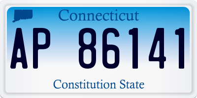 CT license plate AP86141