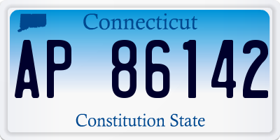 CT license plate AP86142