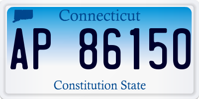 CT license plate AP86150