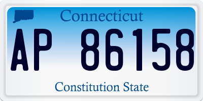 CT license plate AP86158