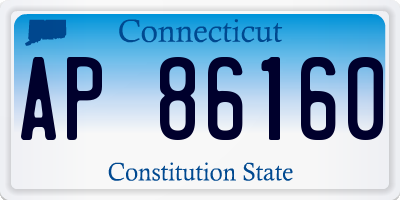 CT license plate AP86160