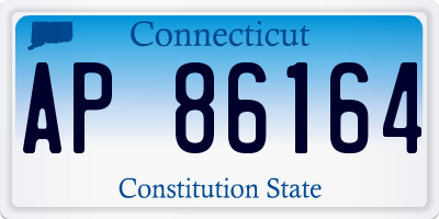 CT license plate AP86164