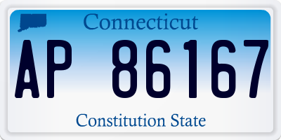 CT license plate AP86167