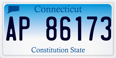 CT license plate AP86173