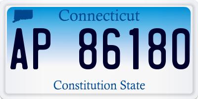 CT license plate AP86180