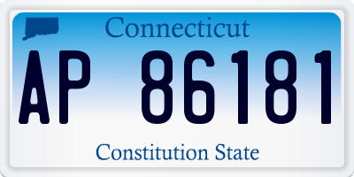 CT license plate AP86181