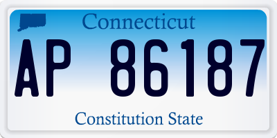 CT license plate AP86187